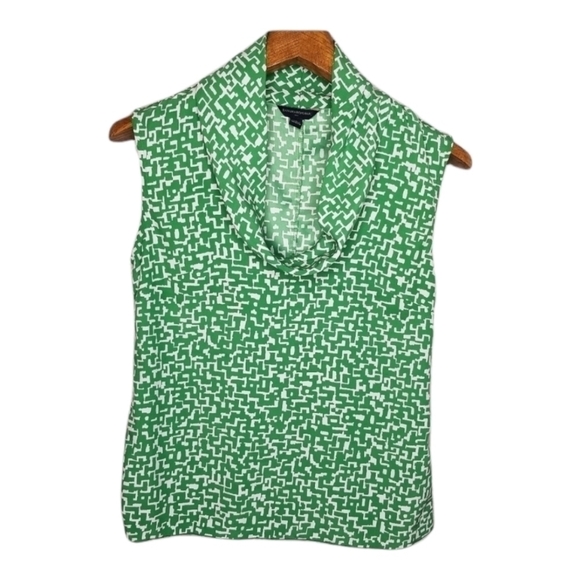 Banana‎ Republic Size 2 Green Sleeveless Cowl Neck Top - Picture 1 of 8
